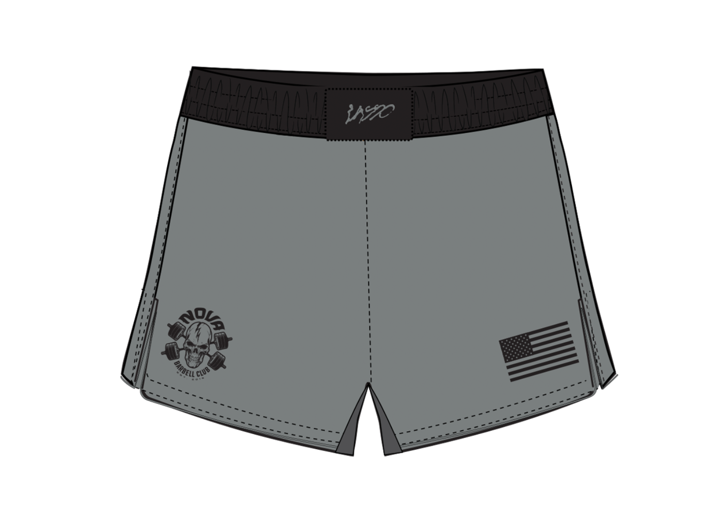 PREORDER: NOVA Barbell Club No Gi Shorts - Wolf Gray